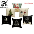Наволочка с рисунком дерева оленя снежинки наволочки Красная скала шезлонг стул Декор декоративная подушка Счастливого Рождества