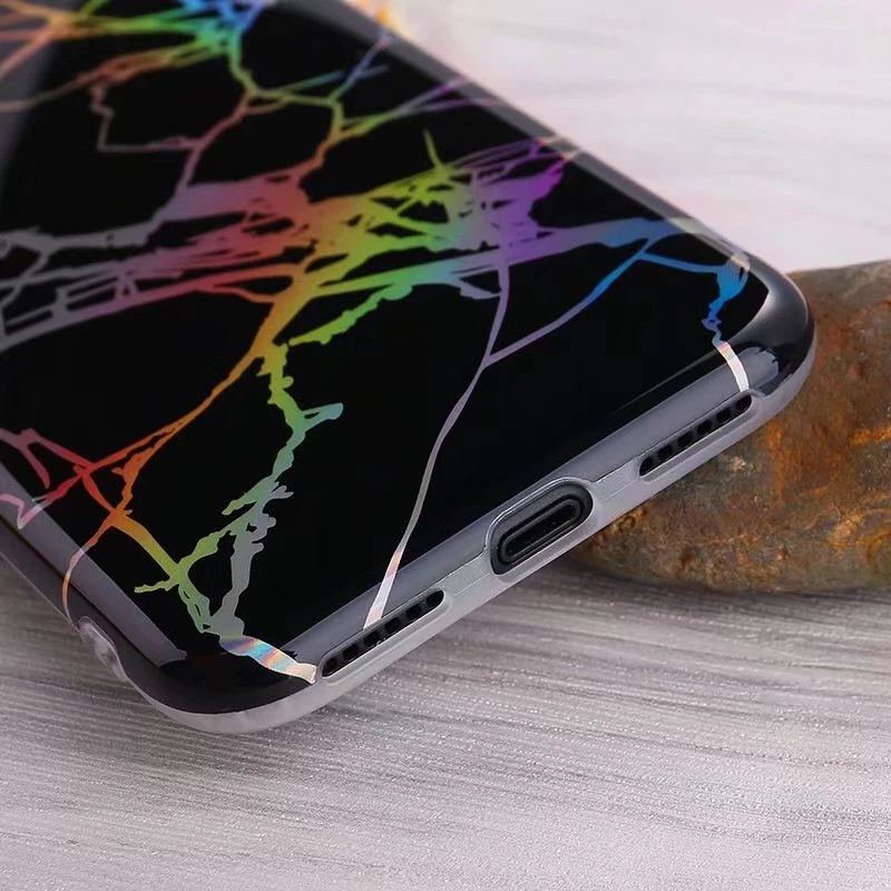 Мраморный чехол для телефона iPhone X 6 6s 7 Plus 8 мягкая задняя крышка из ТПУ с