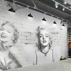 Настенные 3d панно Bacaz с рисунком Мэрилин Монро, Фреска для гостиной, с 3D изображением кирпичей, Настенная фотообои для дивана, фона