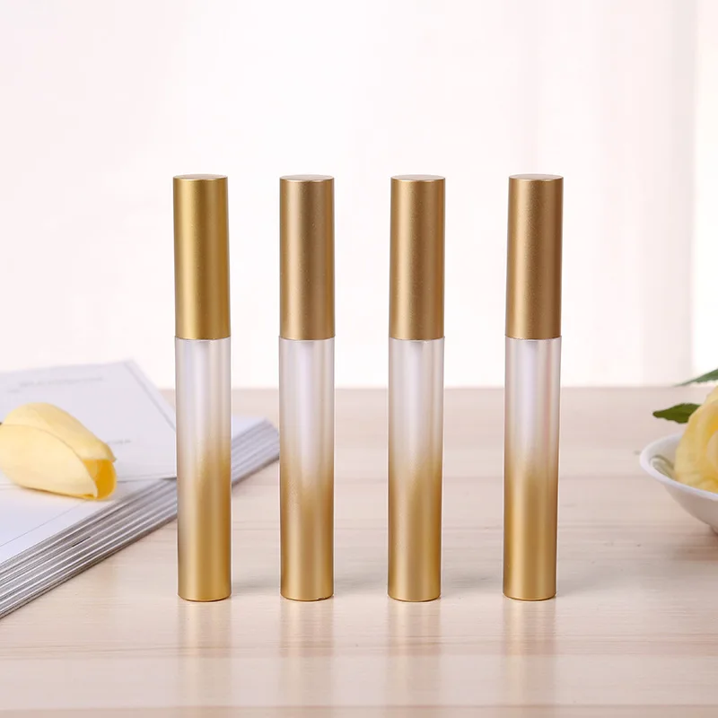 Горячий градиент Золотой пустой пластиковый блеск для губ водоотталкивающая