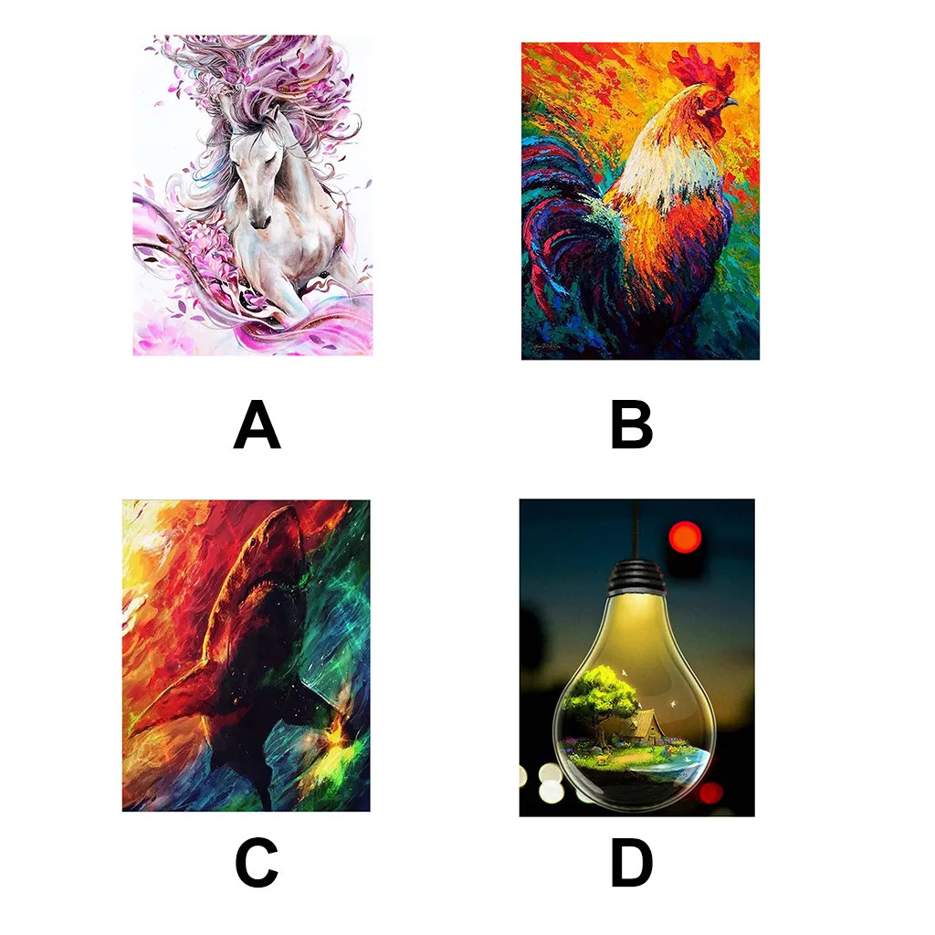 Для дома гостиной легко наклеивается Европейский пейзаж с животными подвесная стена 5D вышивка стразы