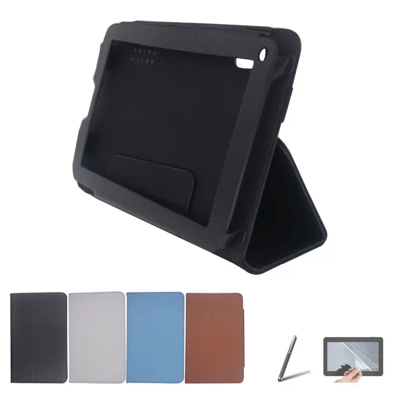 Для dex iP721 7 Дюймов Tablet PU Кожаный Чехол 4 Цветов + Стилус Протектор Экрана