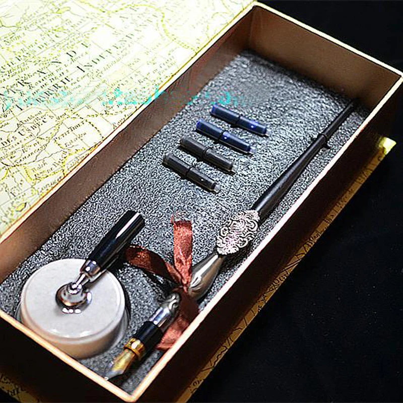 Ручка перьевая Винтажная с 4 чернилами и держателем для ручек|fountain pen set|pen setfountain |