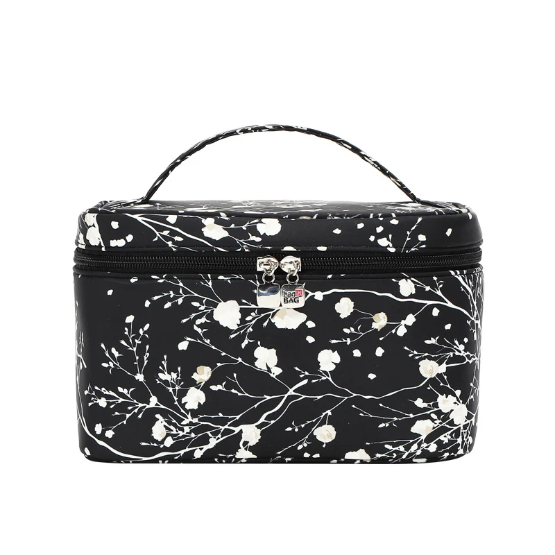 BagINBAG новый черный органайзер для косметики с цветочным рисунком сумка