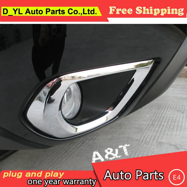 Chrome Front fog light lamp cover Trim For 2013 2014 2015 Forester high quality chrome stickers trim car styling 2 pcs | Автомобили и