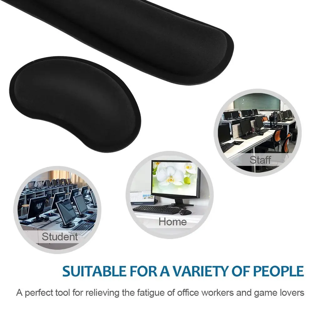 new wrist rest mouse pad with non slip base wrist rest pad ergonomic mousepad for typist office gaming pc laptop free global shipping