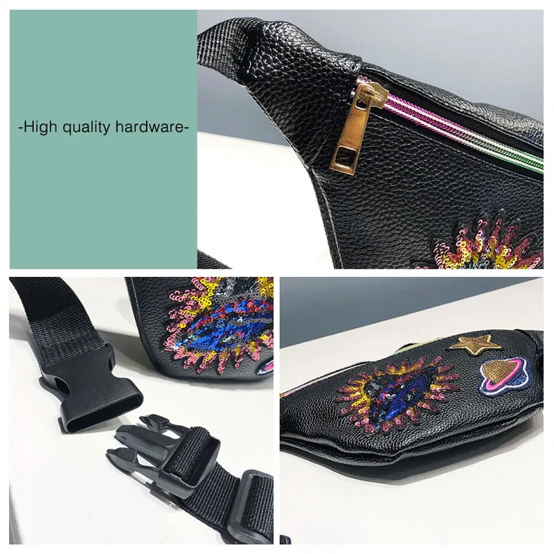 

BolsosSac 2021 New Women Waist Packs Sequin fashion Girls Messenger Bags Small Crossbody Bag Designer Shoulder Bag Summer