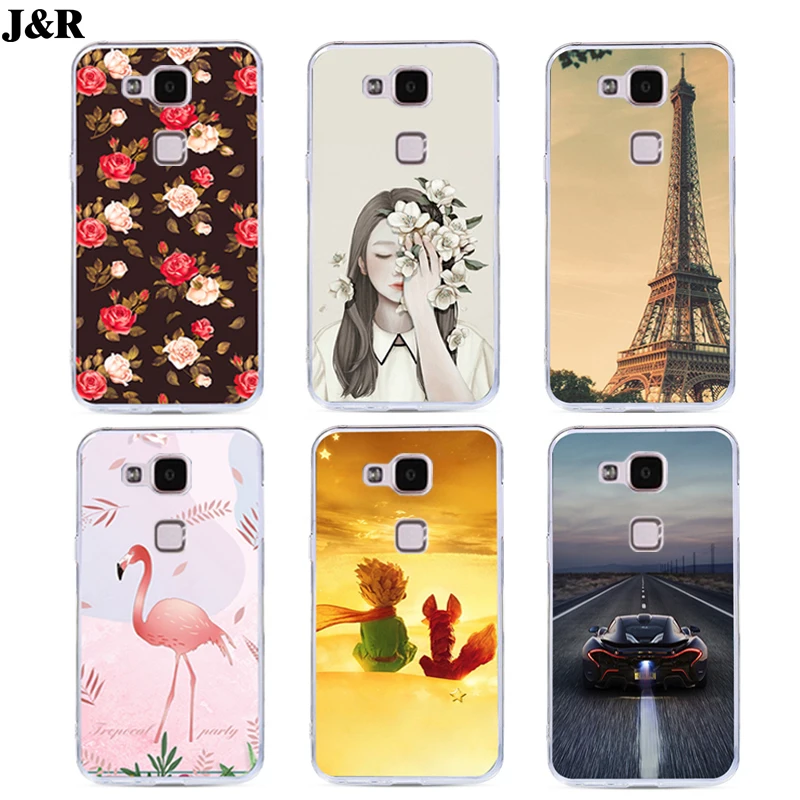 J&ampR Cute Animal Phone Case For Huawei Ascend Mate 7 Mate7 Silicone Soft Cover MATE 3 Transparent Clear Protective Cases |
