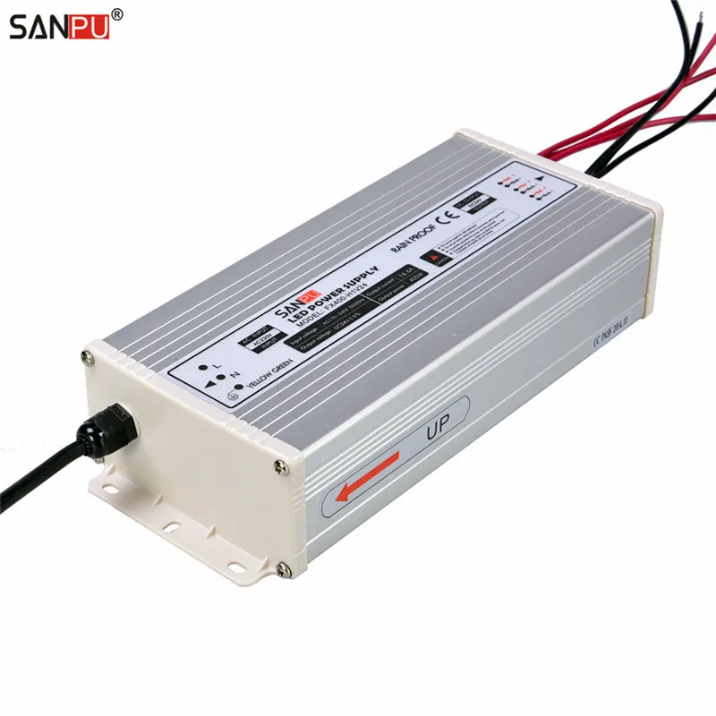 

LED Switch Mode Power Supply 400w 24v dc 16a Constant Voltage Switching Driver Transformer 220V AC Input Rainproof IP63 Outdoor