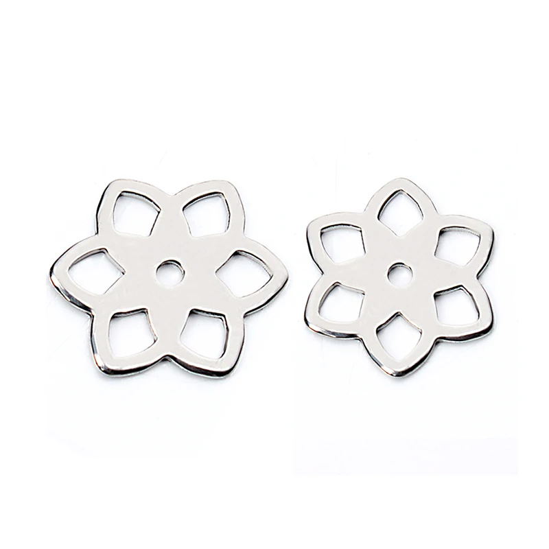 Амулет с полыми цветами из нержавеющей стали 20 шт./лот 12 мм безопасная бусина