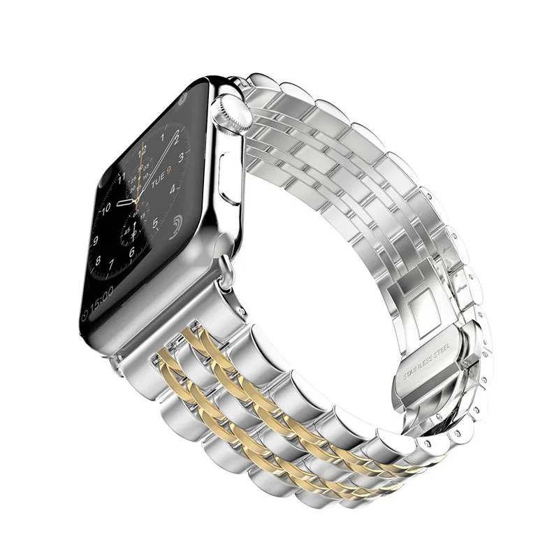 Ремешок из нержавеющей стали для Apple Watch Band 38 мм 42 стильный космический серый
