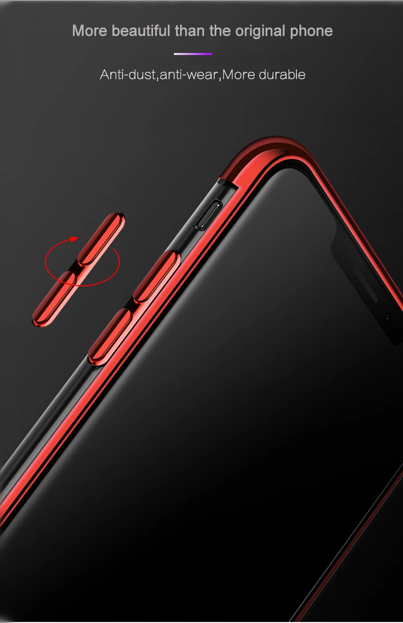 Роскошный прозрачный чехол для iPhone X XS Max XR ультратонкий Блестящий Мягкий из ТПУ с