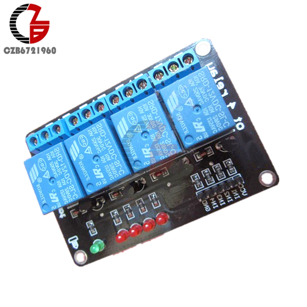 4 Канальный Релейный Модуль 12 В для Arduino PIC AVR DSP ARM MSP430|channel relay|4 relay module 12v12v |