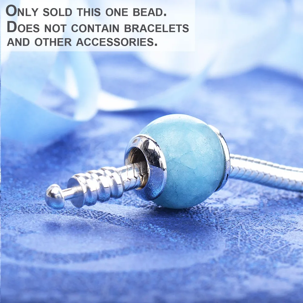 Браслет на запястье с подвеской из синего камня подходит для браслета TRBS003|beads