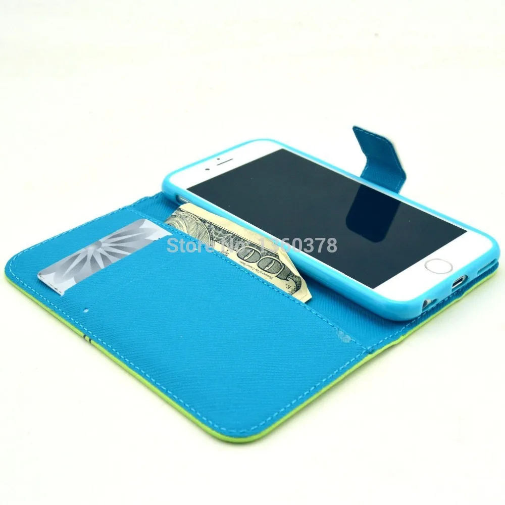 2015 PU Leather Phone Cases Flip Cover Holster For iPhone 6 4.7&quot Luxury Stand Wallet Hard Back Shell Case |
