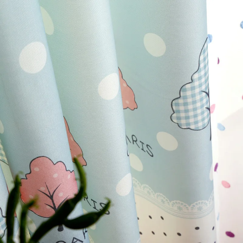 Сделанные на заказ синие и розовые плотные затемненные занавески для гостиной