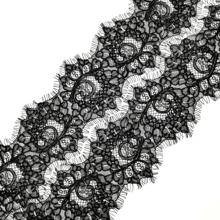 2 цвета 3 ярда кружевная ткань для ресниц Шантильи отделка свадебной вуали