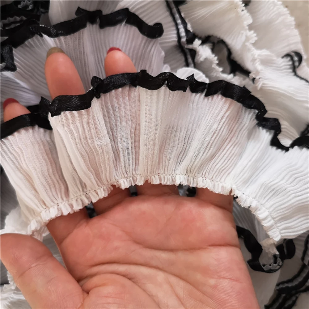Lychee Life DIY плиссированная вышитая кружевная отделка красочная шифоновая лента ручной работы шитье платье одежда Декор