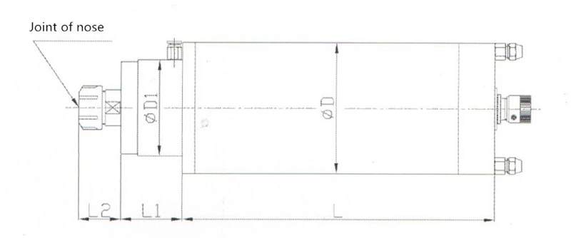 

Water-cooled Spindle Motor 5000~24000rpm 2.2KW 380V 4.6A 83~400Hz 100*260mm ER20 GDS2200 II for CNC Engraving Machine