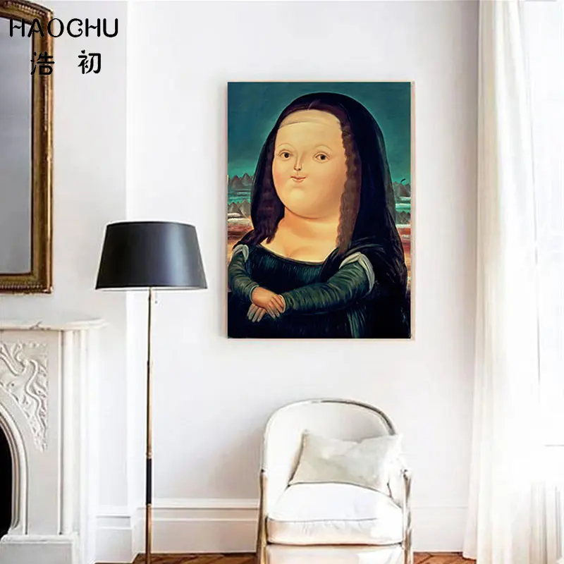Classic Carton Art Figures Home Decorative Pictures A Cute Woman Wearing The Religious Clothing Smiling Paintings Canvas Posters | Дом и сад