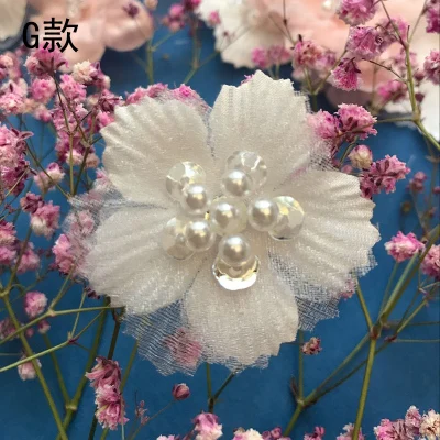 G 4CM 3D цветок патч аппликация для DIY куклы одежда платье Шитье на Кружева Патчи Бисероплетение Аппликации приятно! 5 шт./лот - Цвет: G 4CM