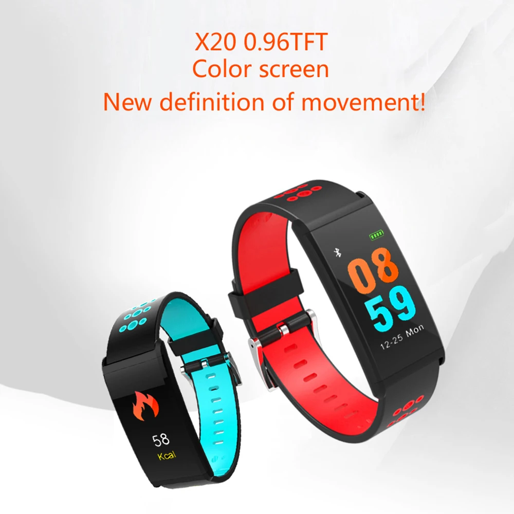 Спортивные Смарт-часы браслет X20 Bluetooth активности монитор сна пульса и