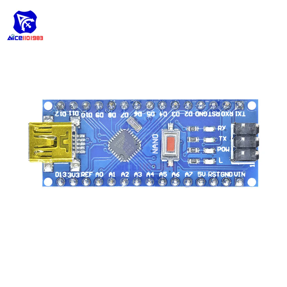 Плата драйвера микроконтроллера CH340 CH340G NANO 3 0 Mini USB Atmega328 ATmega328P модуль 5 в 16 м для