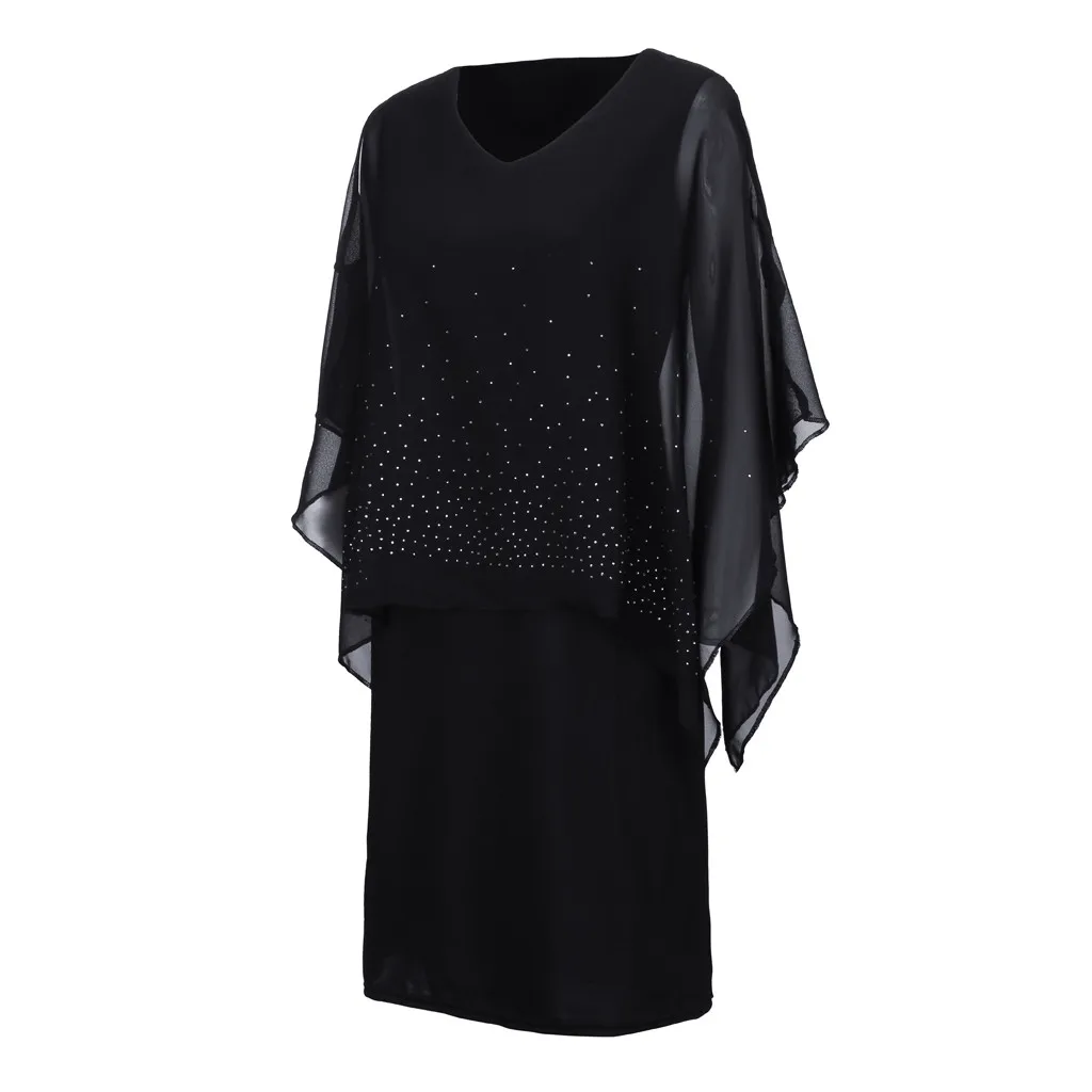 Новинка, летнее женское платье, плюс размер, 5xl, Круглый ворот, одноцветные, с открытыми плечами, асимметричное, блестящее, элегантное, для девушек, вечерние, мини платья, vestidos