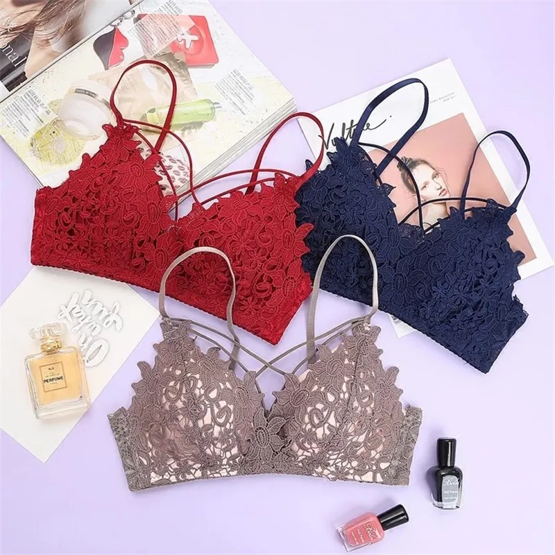 spring and summer thin women big size push Up bra b c lace bra female lingerie deep V sexy bra Plus Size brassiere