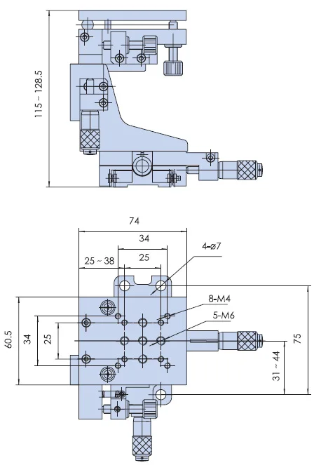 Five axis displacement table Y401WM precision translation platform scientific research | Инструменты