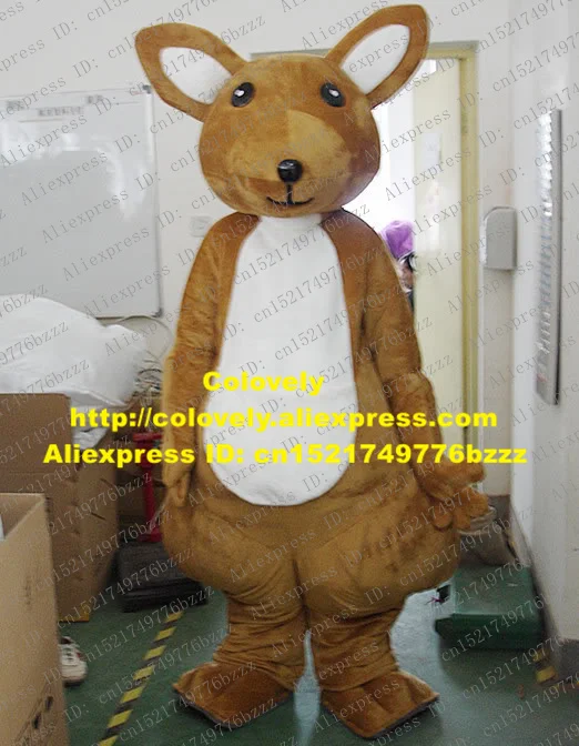 Красивый Коричневый Женский костюм Mascotte Bandicoot Roo Cosnel с белым животом большие