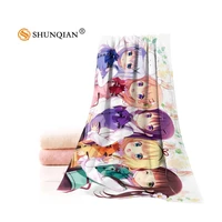 custom bilibili anime towel printed cotton facebath towels microfiber fabric 35x75cm70x140cm shower towels