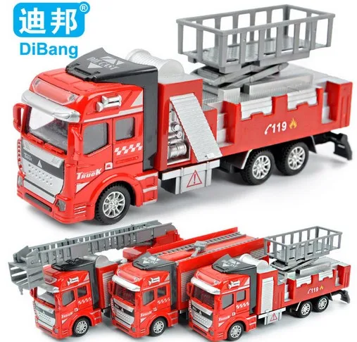 

Free shipping Best quality fire trucks 1:32 alloy model,Pull Back Toy car,fire engine toys cars ,Diecast car gift for children