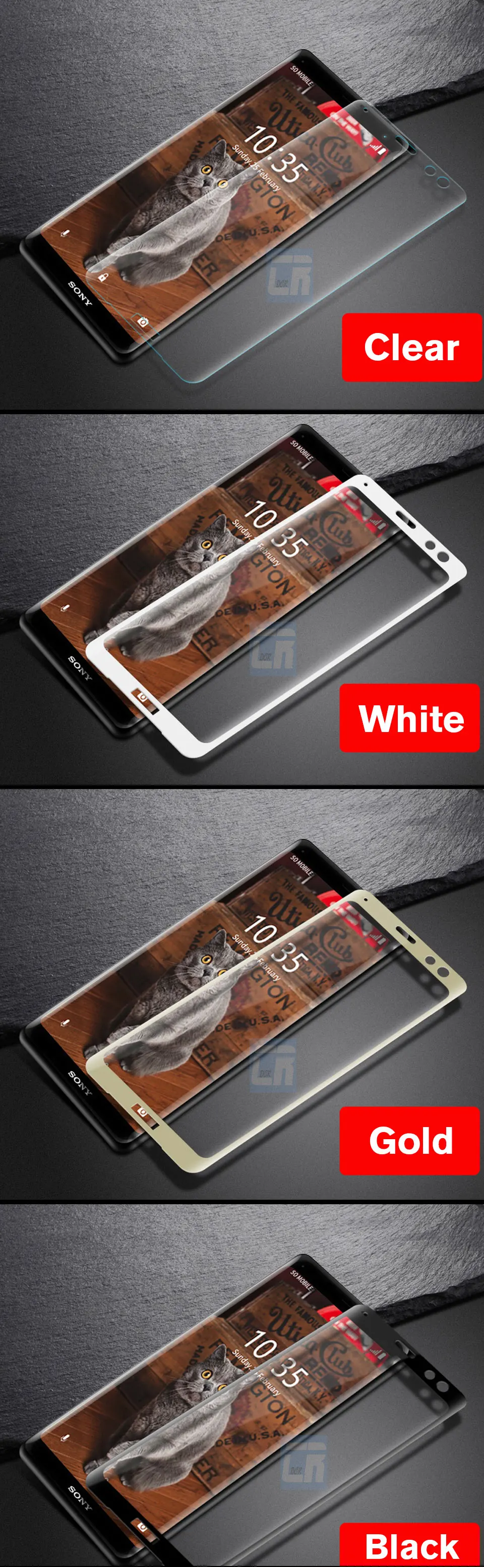 DCR 3D закругленные края полное покрытие закаленное стекло для sony Xperia XZ2 XZ1 XZ3 XA2 ультра Xperia XZ премиум стекло защитная пленка
