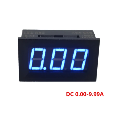 Амперметр DC 0-10 А, сила тока в амперах м, синий светодиодный цифровой дисплей, амперметр, работает от постоянного тока 4,5-28 в