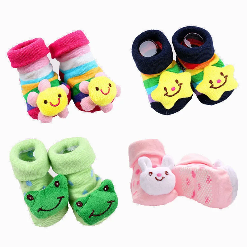 DreamShining Baby Socks Anti-Slip Cotton Newborn Sock Shoes Cartoon Animal Slippers Boots Unisex Boy Girl Rubber Sole | Детская одежда