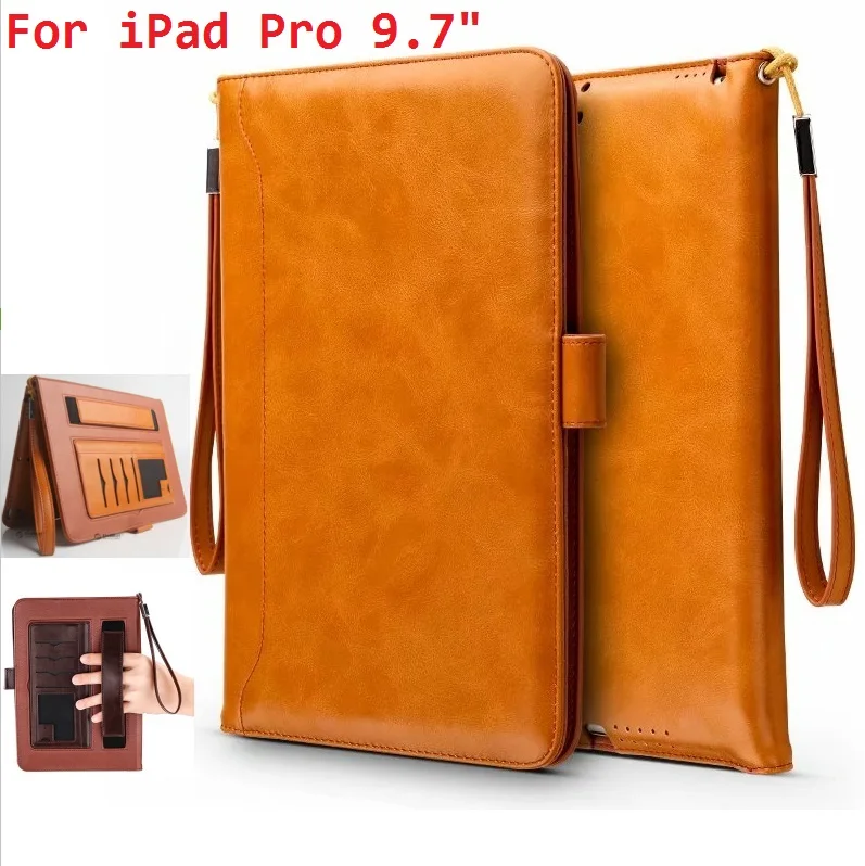 Кожаный чехол-портфель в стиле ретро с функцией автоматического пробуждения/сна