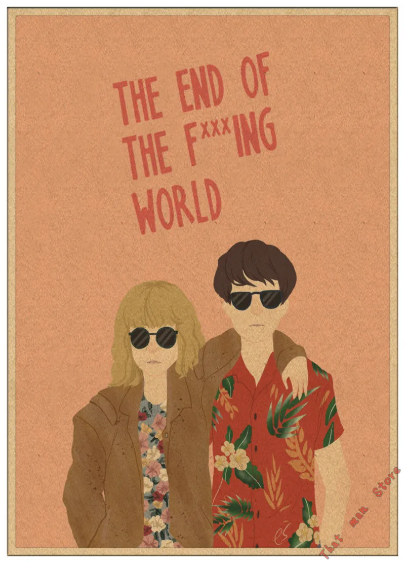 ВИНТАЖНЫЙ ПЛАКАТ конец F* ing World сериал настенная живопись Печать на плакате украшение дома 30*21 см