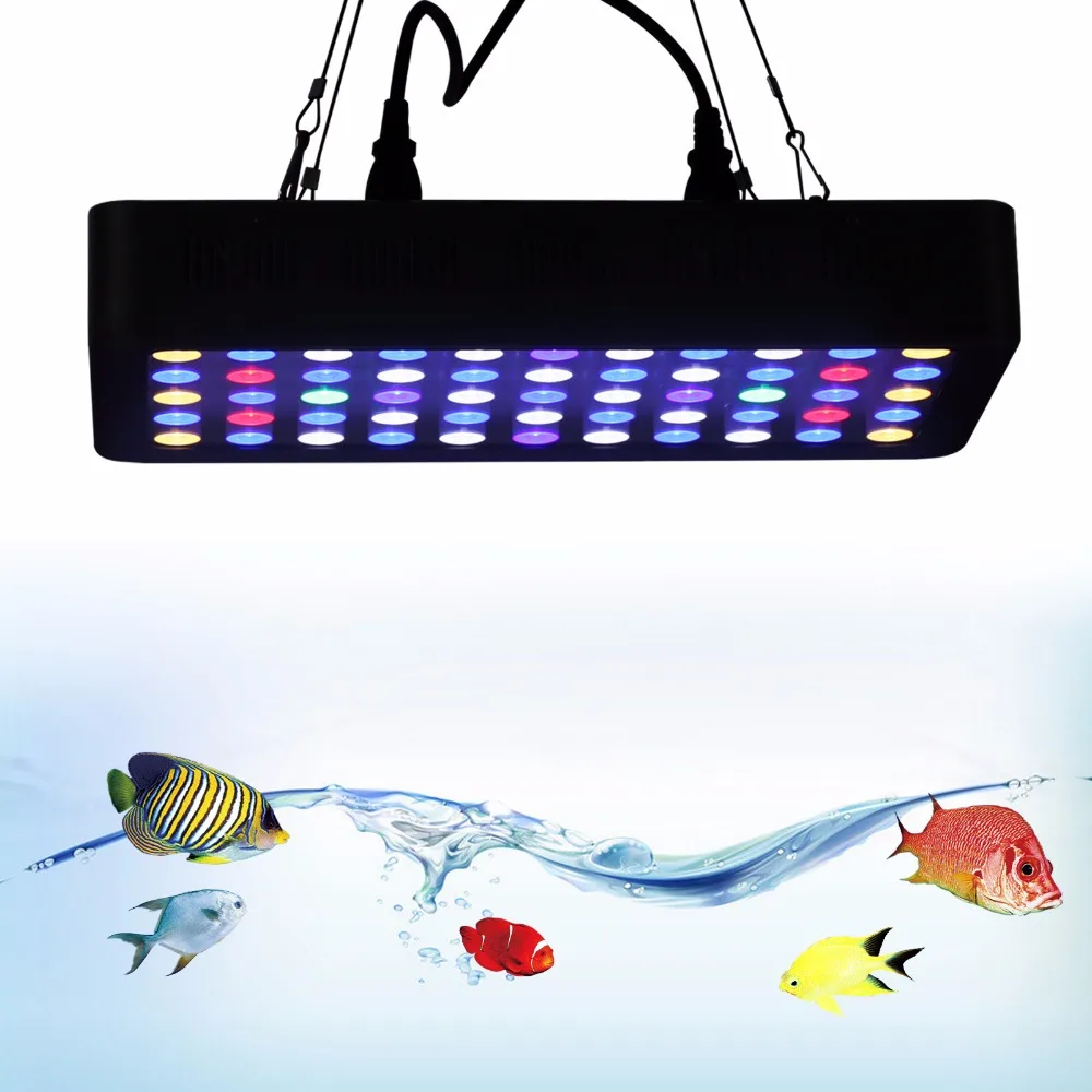 LED Light Dimmable 165W LED Aquarium Light Full Spectrum Reef Coral Marine Plant Light Coral Growth Fish Tank LED Lamp Lighting saltwater resistant 5w led aquarium fish tank clamp clip lamp lighting with full spectrum for coral reef spot light e27 lamp
