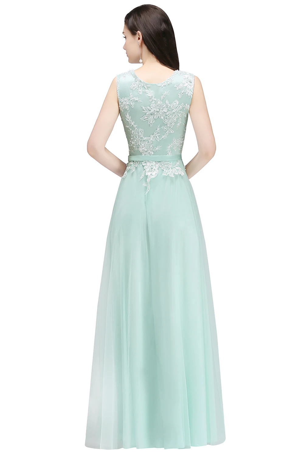 Платье подружки невесты длинное бордовое розовое мятно зеленое 2019|mint green bridesmaid - Фото №1