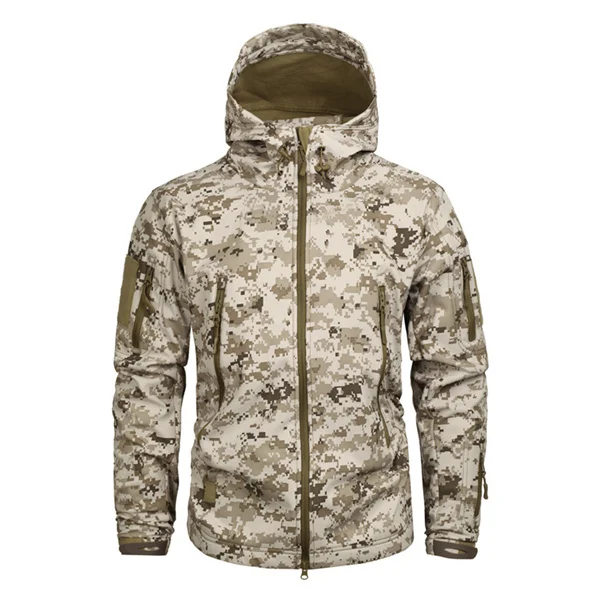 Mege брендовая одежда для мужчин военная куртка армии США Тактический Sharkskin Softshell Осень Зима Верхняя одежда камуфляжная куртка и пальто - Цвет: DD