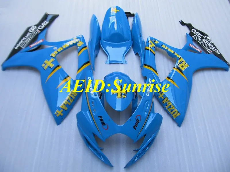 Набор обтекателей для Сузуки GSXR600 750 K6 06 07 GSXR 600 2006 2007 ABS синий обтекатель набор +