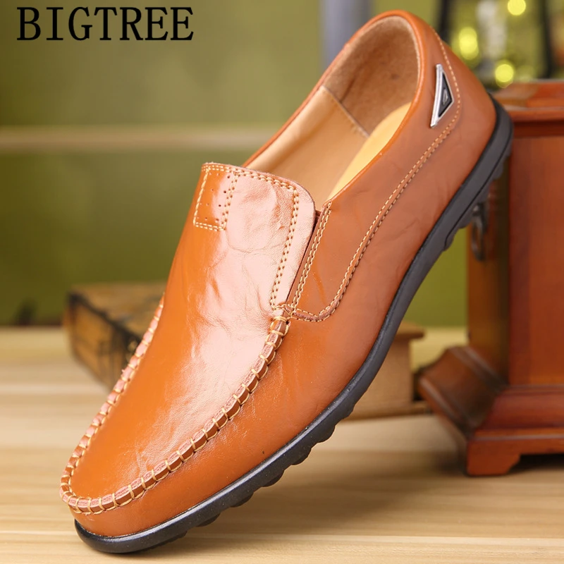 Mens Loafers Leather Designer Shoes Men High Quality Casual Driving Fashion Italian Euro Sapato Masculino Social Couro | Обувь