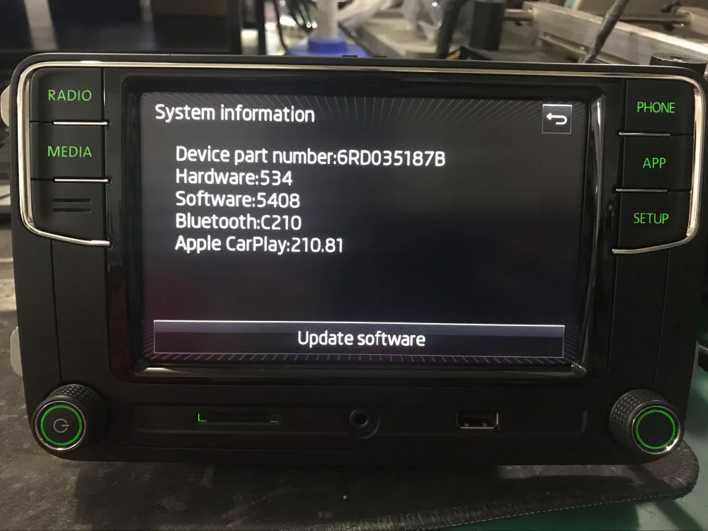 Android Auto CarPlay MirrorLink Noname RCD330 плюс R340G 6 5 MIB радиоприемник с зеленым Подсветка для Octavia