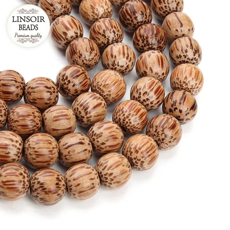 LINSOIR диаметр 11 мм 14 бусины из натурального дерева для самостоятельного