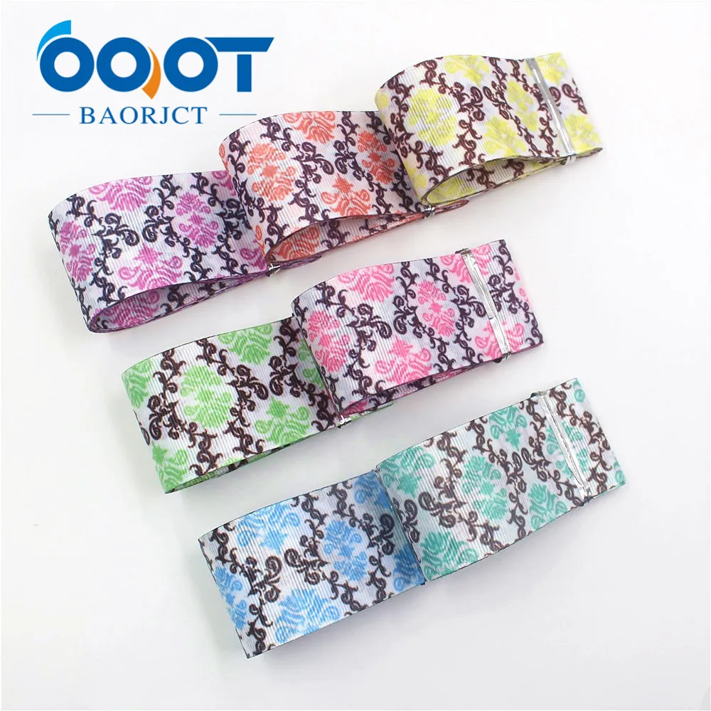 OOOT BAORJCT I-19628-1526, 38 мм, 10 ярдов, двухсторонние печатные корсажные ленты с рисунком, ленты для рукоделия, колпачки для банта, аксессуары для самостоятельной сборки