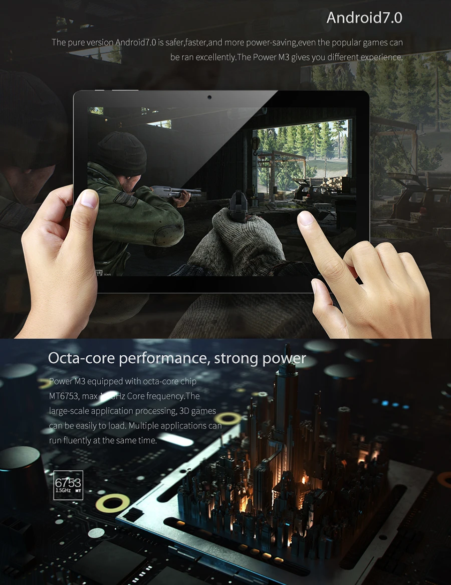 Alldocube power M3, 4G, планшет с функцией телефонных звонков, ПК, быстрая зарядка, 10,1 дюймов, 1920*1200, ips, планшеты, Android 7,0, MT6753, четыре ядра, 2 ГБ/32 ГБ