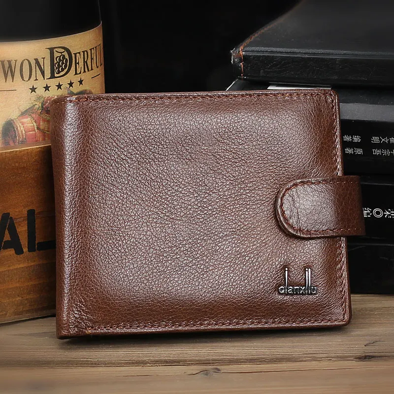 Brand Genuine Leather Men Wallets With Coin Pocket Brown Wallet Purse Male High Quality wholesale price | Багаж и сумки