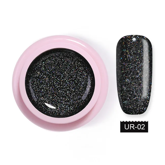 Ur Sugar 7,5 мл замочить от УФ красочных серий Блеск Гель голографический лак розовый золотистый лак Гель-лак для ногтей - Цвет: 5ml 2