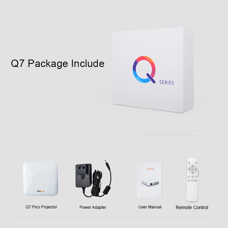 Coolux Q7S карман Пико Android 170 ansi HDMI WIFI 5000 мАч с сенсорным Панель для iphone Andorid